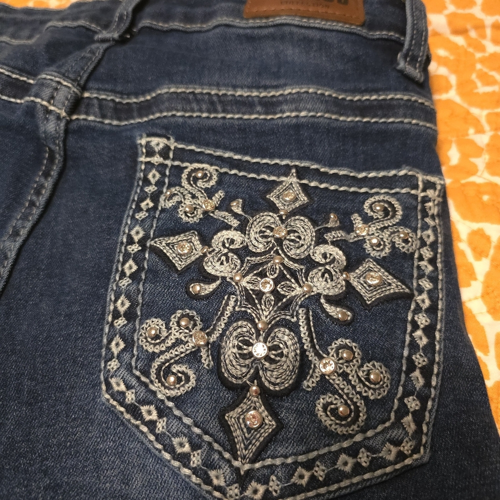 Embroidered Blue Jeans